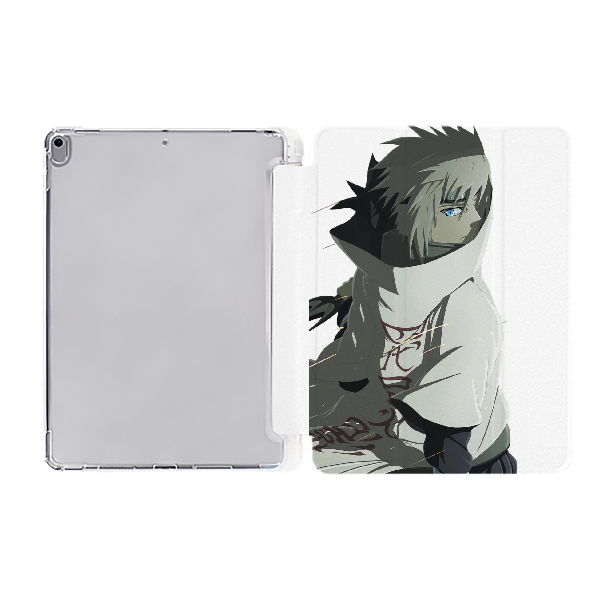 （画像用） NARUTO -ナルト- 波風 ミナト Namikaze Minato IPad ケース ペン収納付き 三つ折りスタンド PUレザー×シリコン 対応機種9.5/10.5/10.9インチ